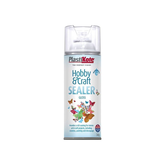 Plastikote Hobby & Craft Sealer Spray Clear Gloss 400ml PlastiKote - Town Tools