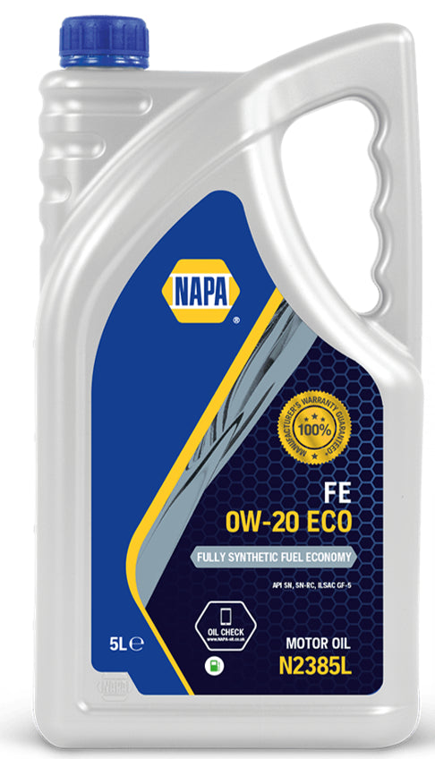 5L NAPA 0W20 FE Semi Synthetic Fuel Economy Engine Oil API-SN SN-RC, ILSAC GF-5 NAPA - Town Tools