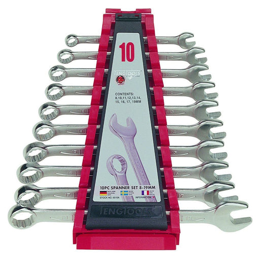 Teng Tools Combination Spanner Set 8-19 mm Plastic Holder 10 Pieces Teng Tools - Town Tools 
