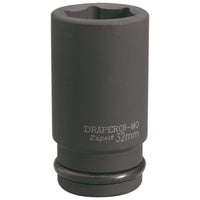 Draper HI-TORQ 6 Point Deep Impact Socket, 3/4" Sq. Dr., 32mm 71924