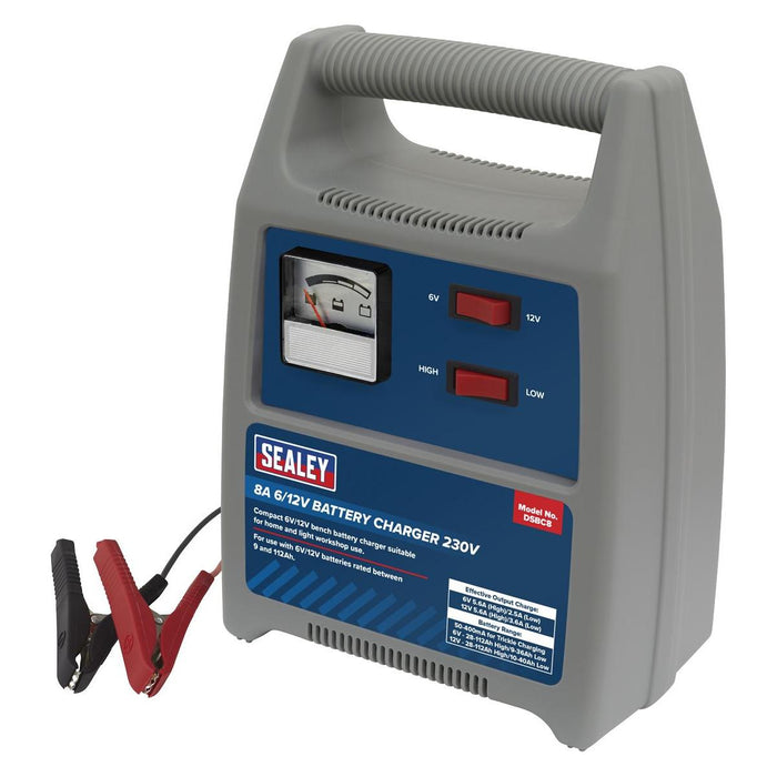 Sealey Battery Charger 8A 6/12V 230V DSBC8 Sealey - Town Tools 