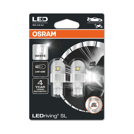 OSRAM LEDriving® SL, W16W, White 6000K, LED signal lamps, Off-road only Osram - Town Tools 