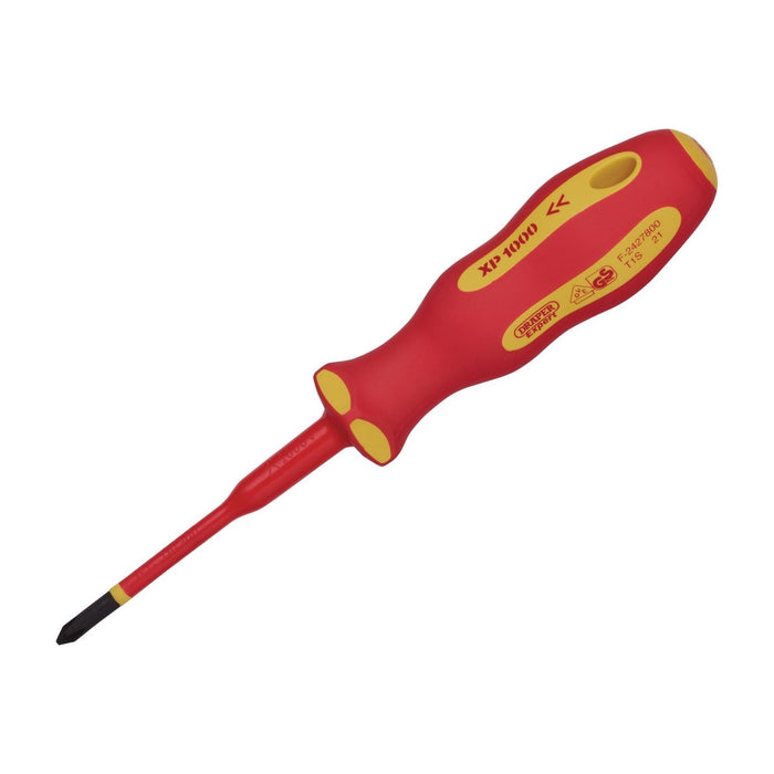 Draper XP1000 VDE Slimline Cross Slot Screwdriver, No.1 x 80mm 02163