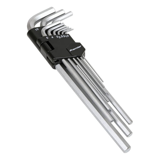 Sealey Hex Key Set 9pc Extra-Long Metric AK7137 Sealey - Town Tools 