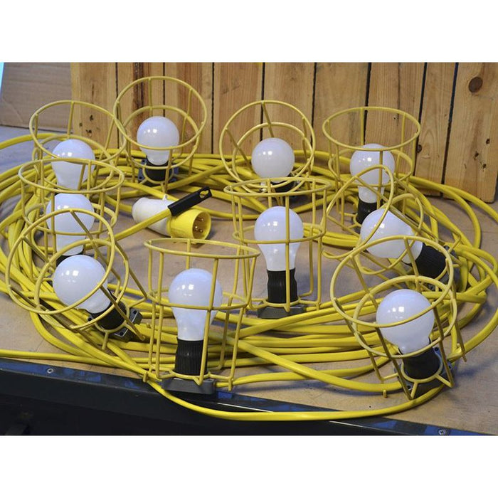 Faithfull Power Plus Festoon Lights 10 ES Bulbs 110V 22m Faithfull Power Plus - Town Tools