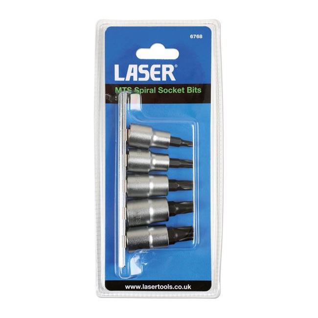 Laser Mortorq Socket Bit Set 3/8"D 5pc 6768 Laser - Town Tools 