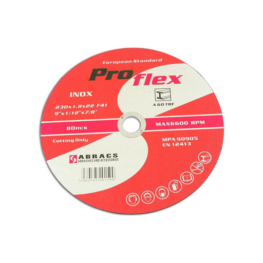 Connect Abracs Extra Thin Flat Cutting Discs 230mm x 1.8mm 25pc 32071 Tool Connection - Town Tools 