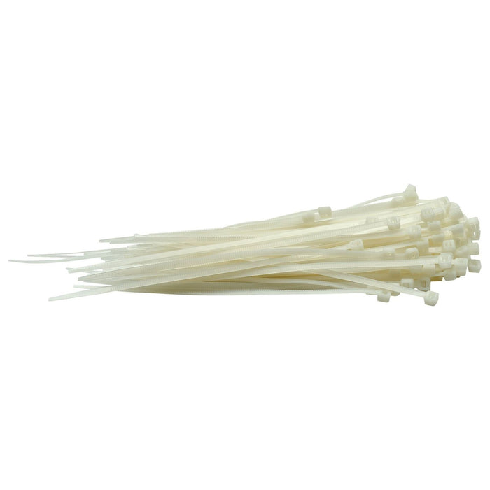 Draper Cable Ties, 3.6 x 150mm, White (Pack of 100) 70392 Draper - Town Tools 