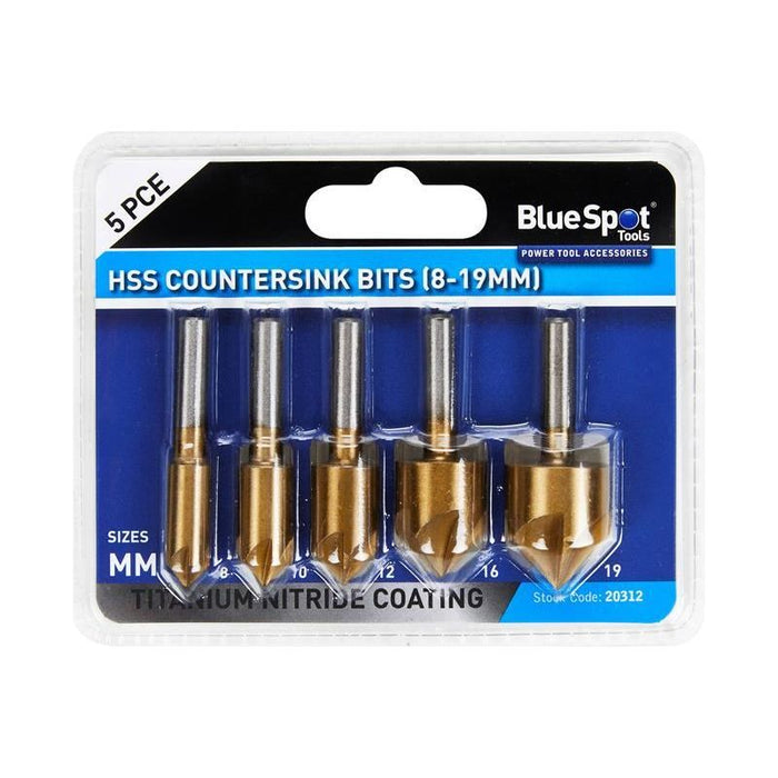Bluespot Tools HSS Titanium Countersink Bit Set, 5 Piece BlueSpot Tools - Town Tools