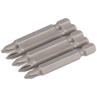 Draper Cross Slot Insert Bit, 1/4" Hex, 50mm Long, No.1 (Pack of 5) 64287