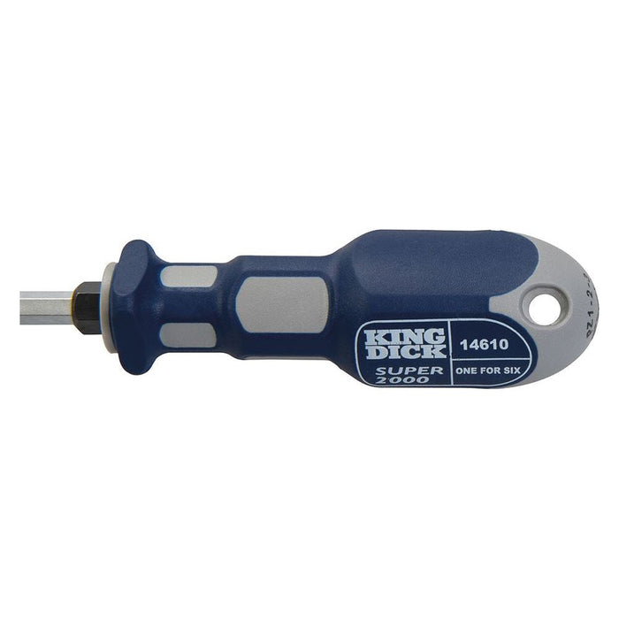 King Dick 1-for-6 Screwdriver 100mm PZ1, PZ2, PZ3 & PH1, PH2, PH3 King Dick - Town Tools 