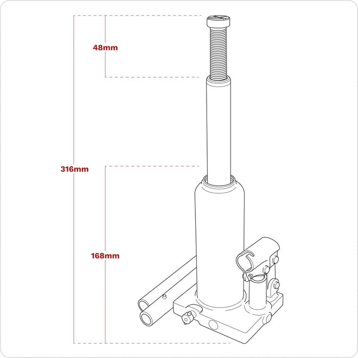 Viking Viking Bottle Jack 2 Tonne PBJ2S Viking - Town Tools 