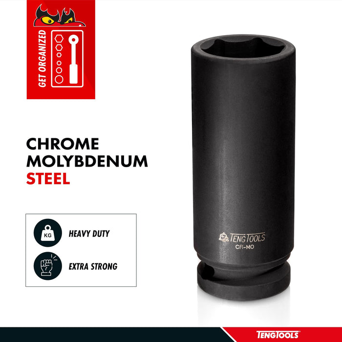 Teng Tools 1/2" Deep Impact Socket DIN AF 1" Teng Tools - Town Tools 