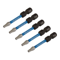 Draper Expert TX-STAR Impact Screwdriver Bits, T15 x 50mm, 1/4" Hex (Pack of 5)