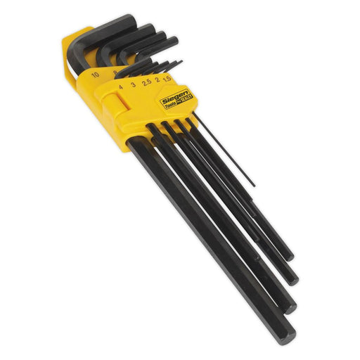 Sealey Hex Key Set 9pc Extra-Long Metric S01092 Siegen by Sealey - Town Tools 