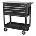 Sealey Heavy-Duty Mobile Tool & Parts Trolley with 4 Drawers & Lockable Top Blac Sealey - Town Tools 