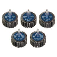 Sealey 50 x 25mm Abrasive Flap Wheel on 6mm Shaft Assorted Grit - Pack of 5