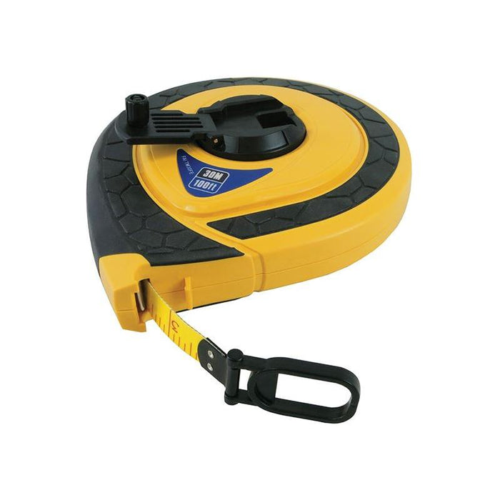 Faithfull Fully Enclosed ABS Fibreglass Long Tape 30m/100ft (Width 15mm) Faithfull - Town Tools