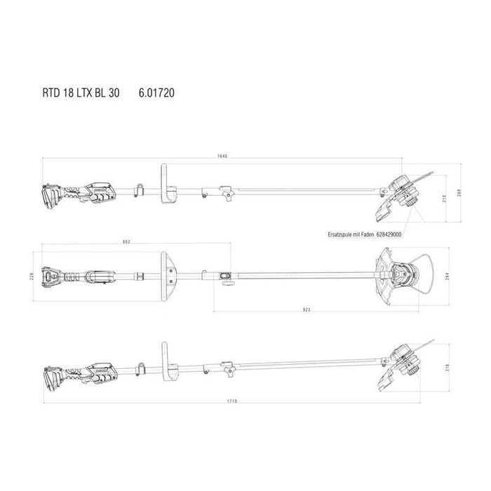 Metabo RTD 18 LTX BL 30 Line Trimmer 18V Bare Unit Metabo - Town Tools
