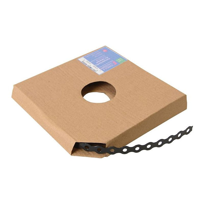 Forgefix Black Plastic Coated Pre-Galvanised Band 17mm x 0.8 x 10m Box 1 ForgeFix - Town Tools