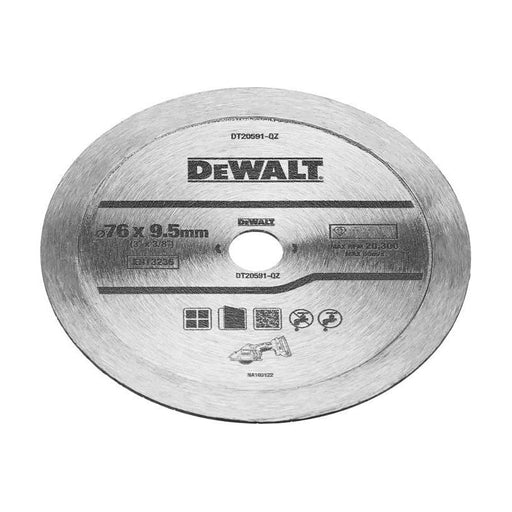 Dewalt Power Tools DT20591 Diamond Tile Blade 76mm DeWALT Power Tools - Town Tools