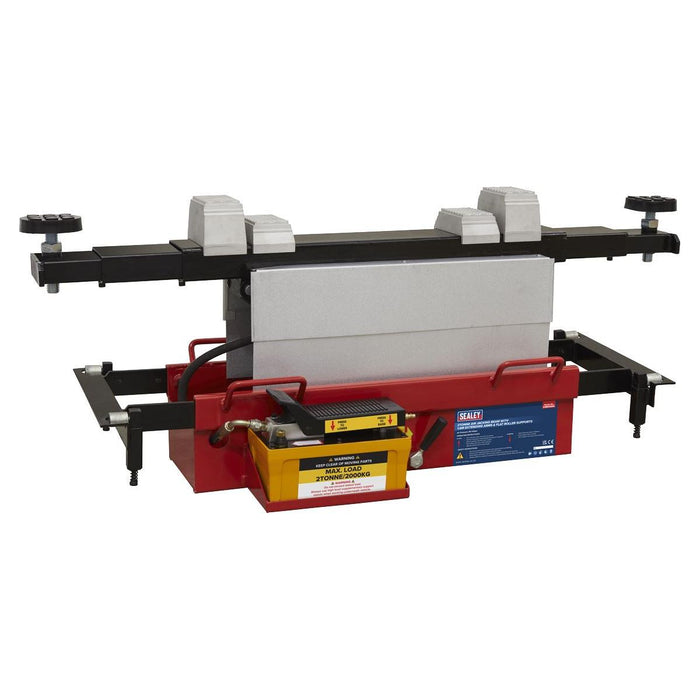 Sealey Air Jacking Beam 2 Tonne with Arm Extenders & Flat Roller Supports Sealey - Town Tools 