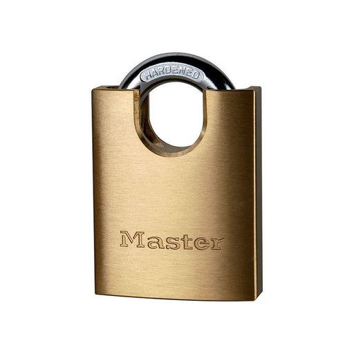 Master Lock Solid Brass 50mm Padlock 5-Pin Shrouded Shackle Master Lock - Town Tools