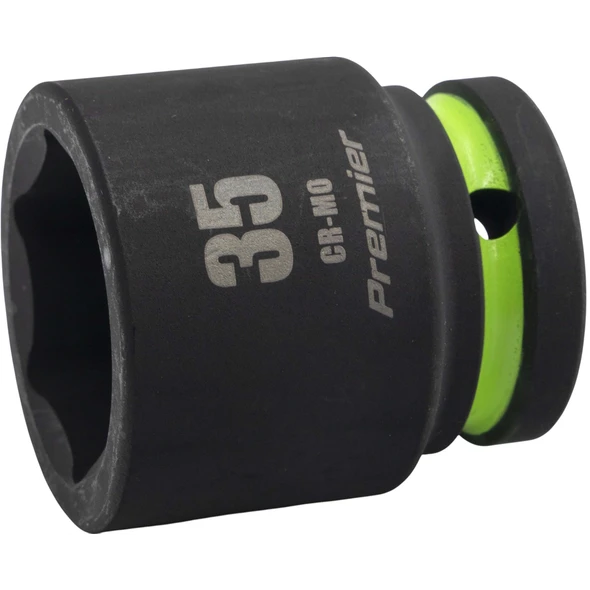 Sealey 3/4"Dr Impact Socket 35mm (Light Green Coded Ring)