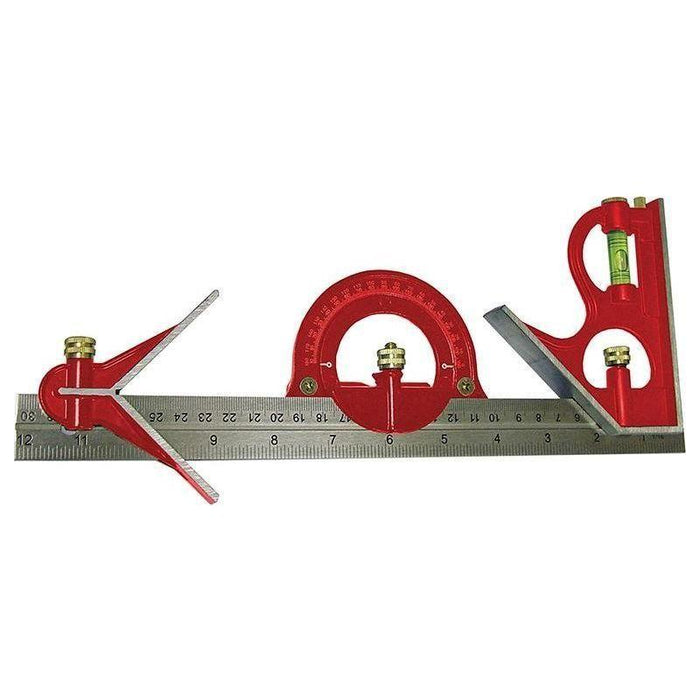Faithfull Combination Square Set 300mm (12in) Faithfull - Town Tools