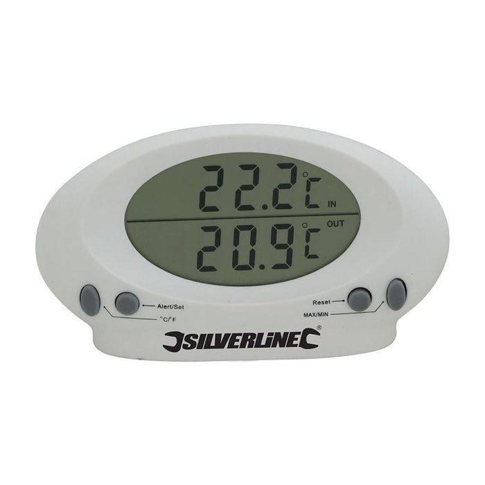 Silverline Indoor/Outdoor Thermometer -50°C to +70°C Silverline - Town Tools 
