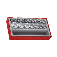 Teng Tools 1/2" Socket Set 12 pt TT1 17 Pieces