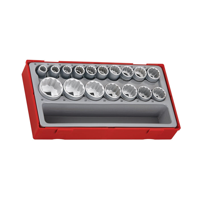 Teng Tools 1/2" Socket Set 12 pt TT1 17 Pieces Teng Tools - Town Tools 