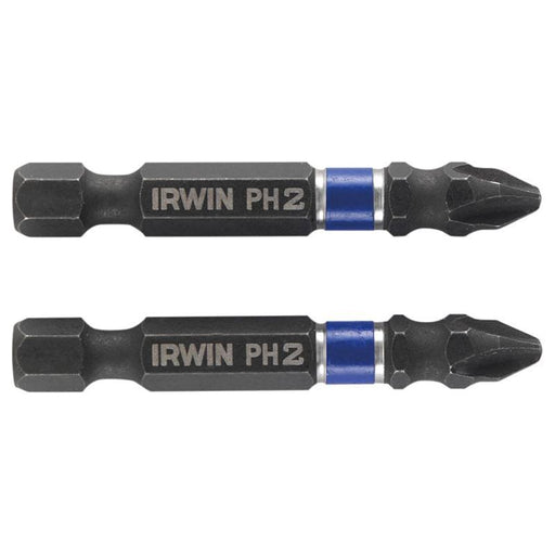Irwin® Impact Screwdriver Bits Phillips PH2 50mm (Pack 2) IRWIN® - Town Tools