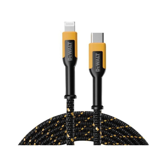 Dewalt Telecoms USB C to Lightning® Reinforced Charging Cable 1.2m (4ft) DEWALT Telecoms - Town Tools