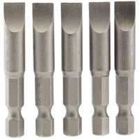 Draper Plain Slot Insert Bit, 8mm, 1/4" Hex, 50mm Long (Pack of 5) 64280