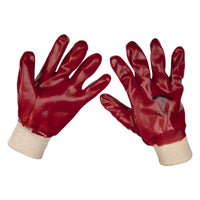 Worksafe Worksafe PVC Knit Wrist Gloves, Large - Pack of 12 Pairs 9106L/12