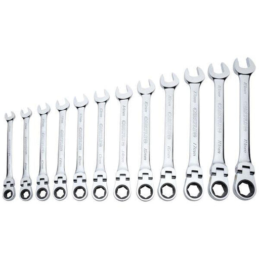 Carlyle Hand Tools Carlyle Metric Flexible Ratcheting Wrench Set (12 Pieces) Caryle Tools - Town Tools 