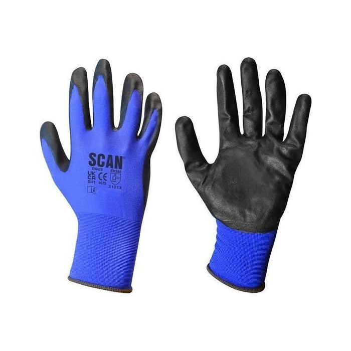 Scan Max - Dexterity Nitrile Gloves - XL (Size 10) Scan - Town Tools