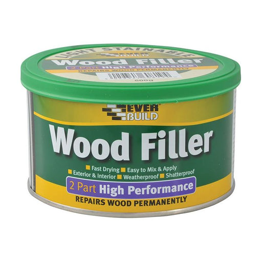 Everbuild Sika 2-Part High-Performance Wood Filler Light Stainable 500g Everbuild Sika - Town Tools
