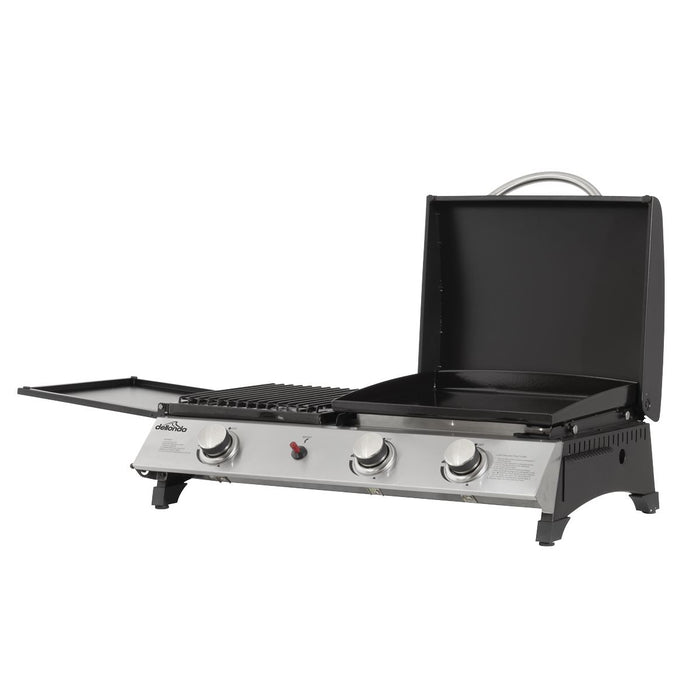 Dellonda 3 Burner Stainless Steel Portable Gas Plancha/Grill 8.5kW