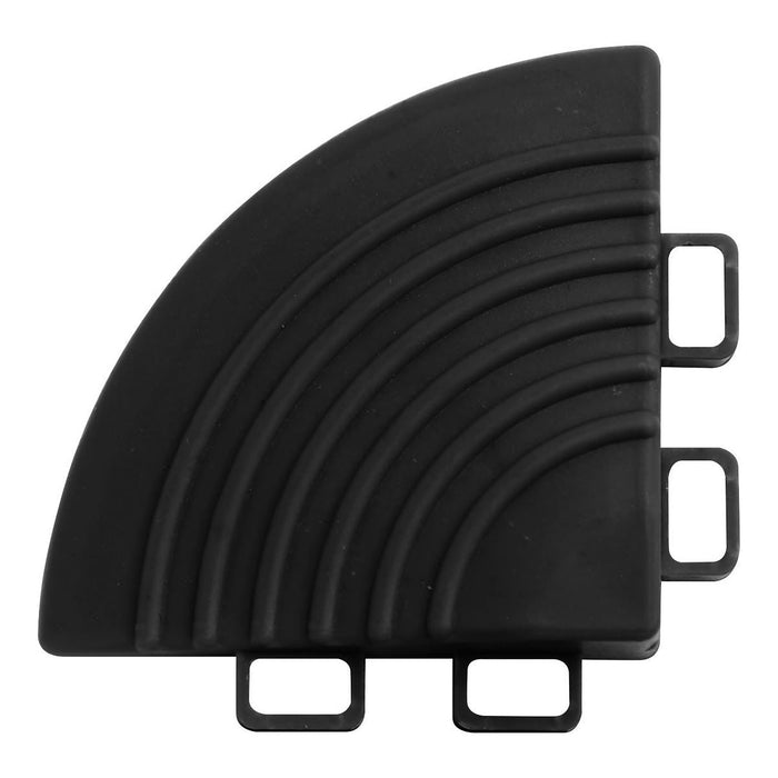 Sealey Polypropylene Floor Tile Corners 60 x 60mm Black Pack of 4 FT3CB Sealey - Town Tools 