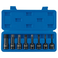 Draper Impact Hexagonal Socket Bit Set, 1/2" Sq. Dr. (8 Piece) 26439
