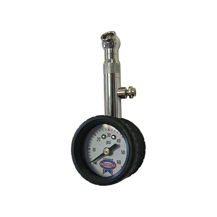 Faithfull Tyre Pressure Dial Gauge 60 psi Faithfull - Town Tools