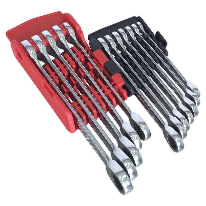 Sealey Ratchet Combination Spanner Set 12pc Metric Platinum Series AK63922 Sealey - Town Tools 