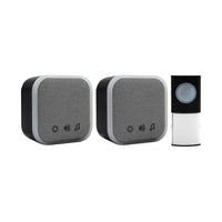 Uni-Com Portable and Plug-In Door Chime Set, Black
