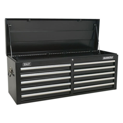 Sealey Topchest 10 Drawer with Ball-Bearing Slides Black AP5210TB Sealey - Town Tools 