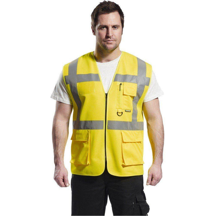 Portwest Berlin Executive Hi-Vis Vest - Yellow - Extra Large