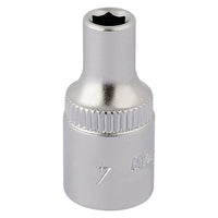 Draper Elora Hexagon Socket, 1/4" Sq. Dr., 4mm 11091
