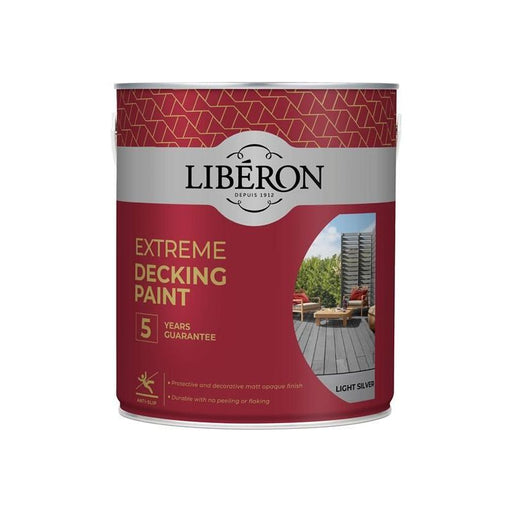 Liberon Extreme Decking Paint Light Silver 2.5 litre Liberon - Town Tools