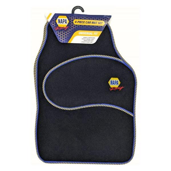NAPA Consumables NAPA Racing Universal 4Pc Car Mat Set w Yellow And Blue Banding NAPA - Town Tools